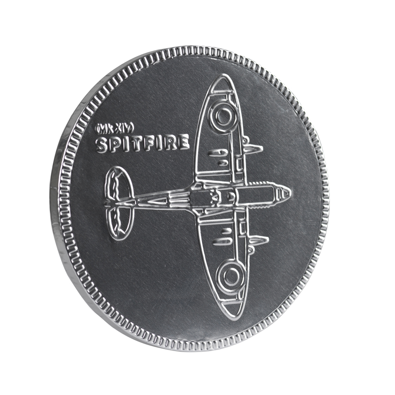 Spitfire blueprint chocolate coin side image